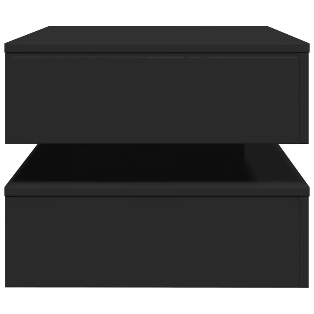Coffee Table with LED Lights Black 90x50x40 cm Price
