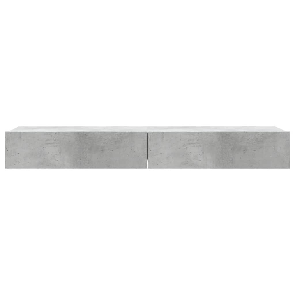 TV Cabinets with LED Lights 2 pcs Concrete Grey 60x35x15.5 cm Price