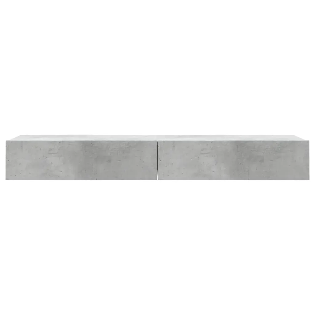 TV Cabinets with LED Lights 2 pcs Concrete Grey 60x35x15.5 cm Price