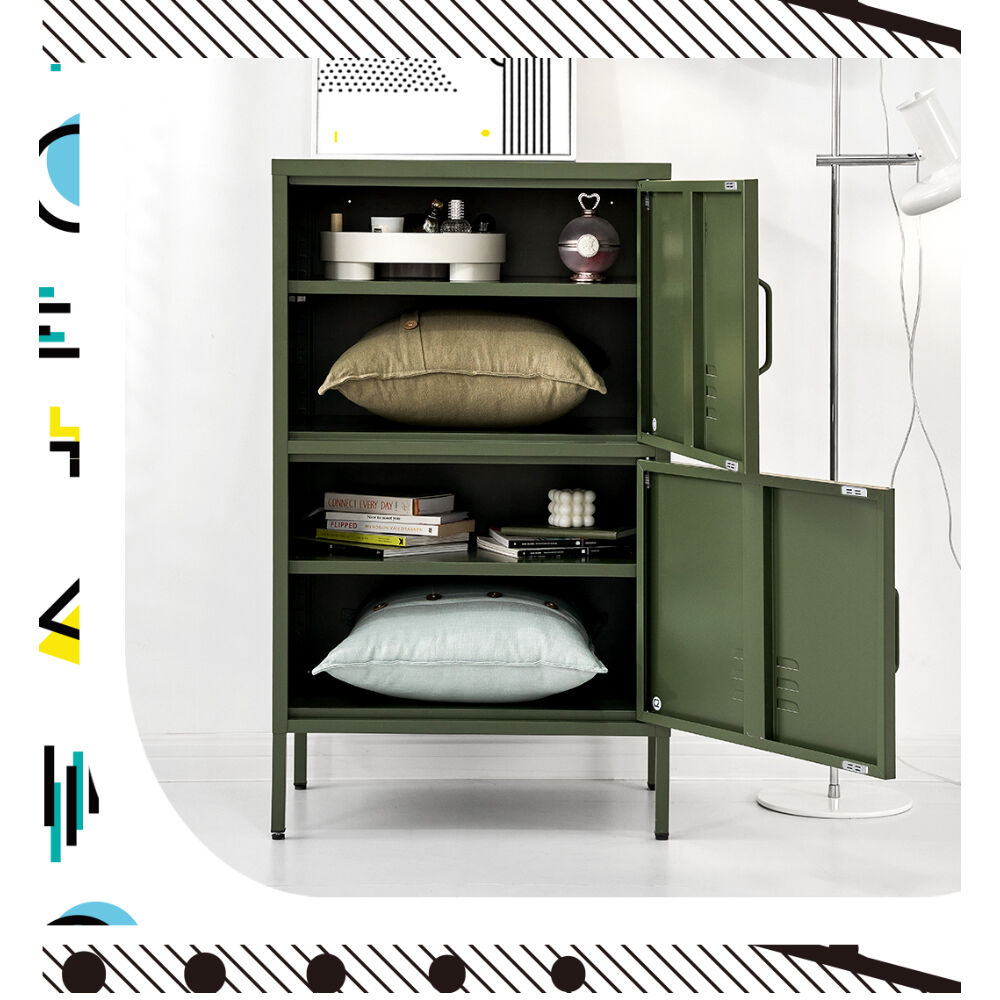 Artiss Buffet Sideboard Metal Cabinet - DOUBLE Green Price