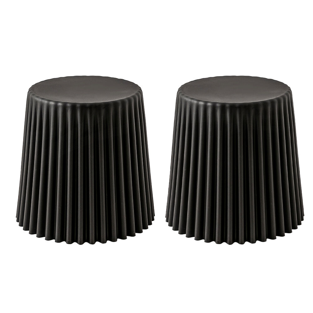Artiss 2x Bar Stools Cupcake Plastic Foot Stool Black Price