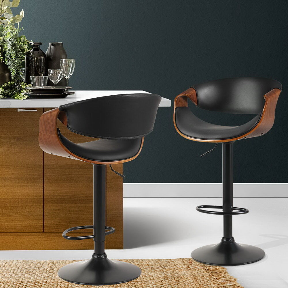 2x Bar Stools Gas Lift Leather w/Armrest Price