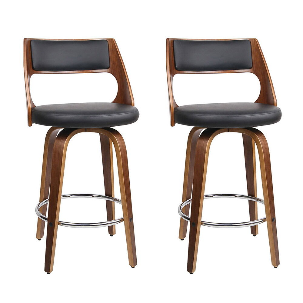 Artiss 2x Bar Stools Swivel Leather Chair 65cm Price