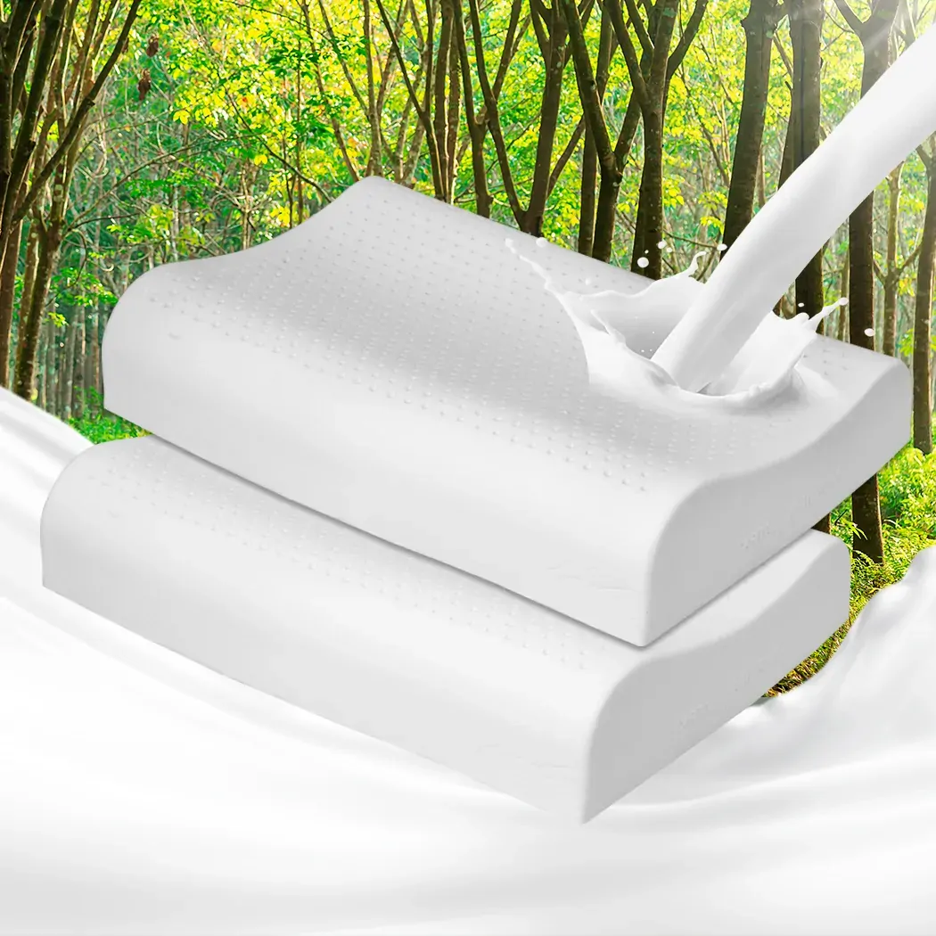 2x natural latex pillow removable Price