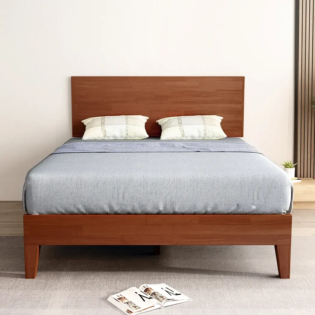 double rubberwood bed frame Price
