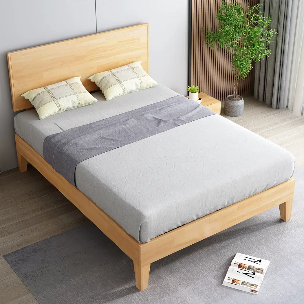 double rubberwood bed frame Price