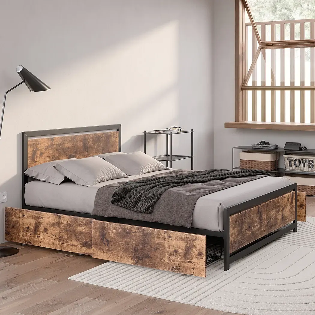 queen bed frame industrial mattress Price