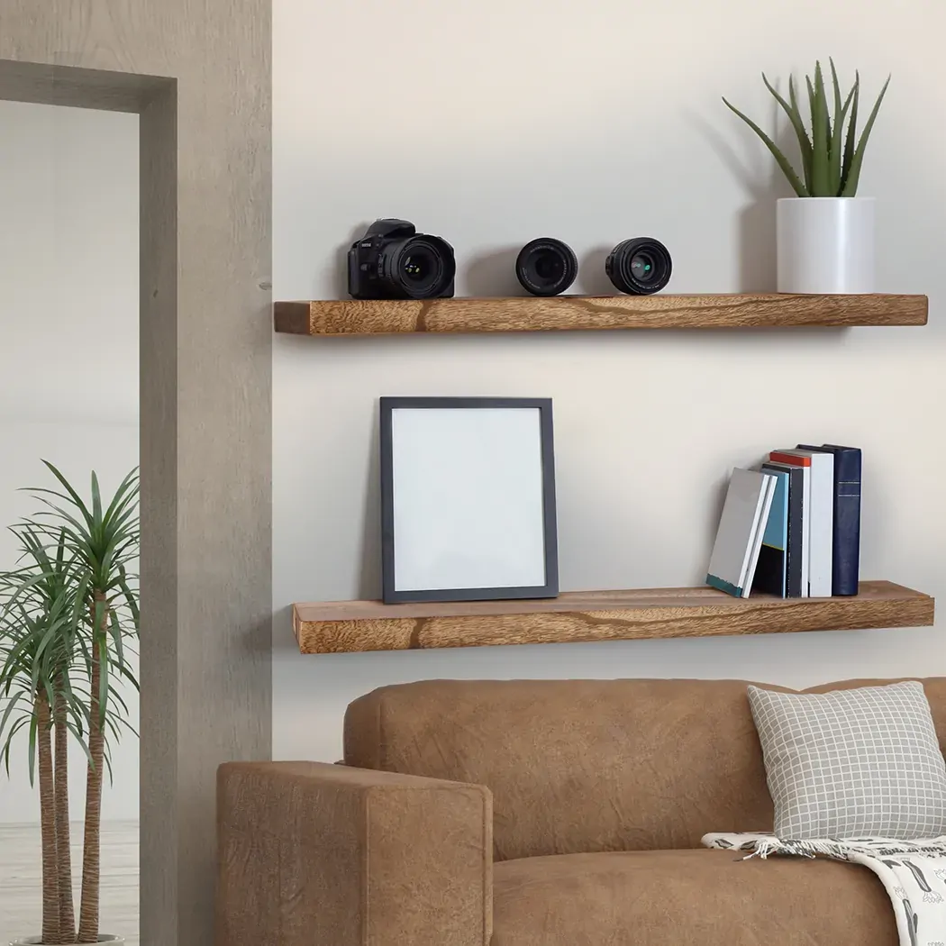 2 pcs floating shelves wall mounted medium Price