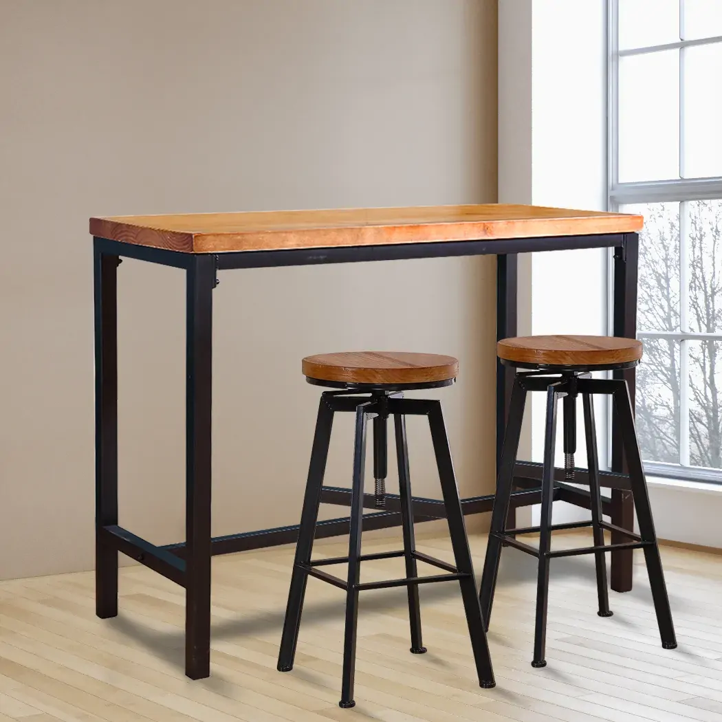 3pcs bar table barstools industrial Price