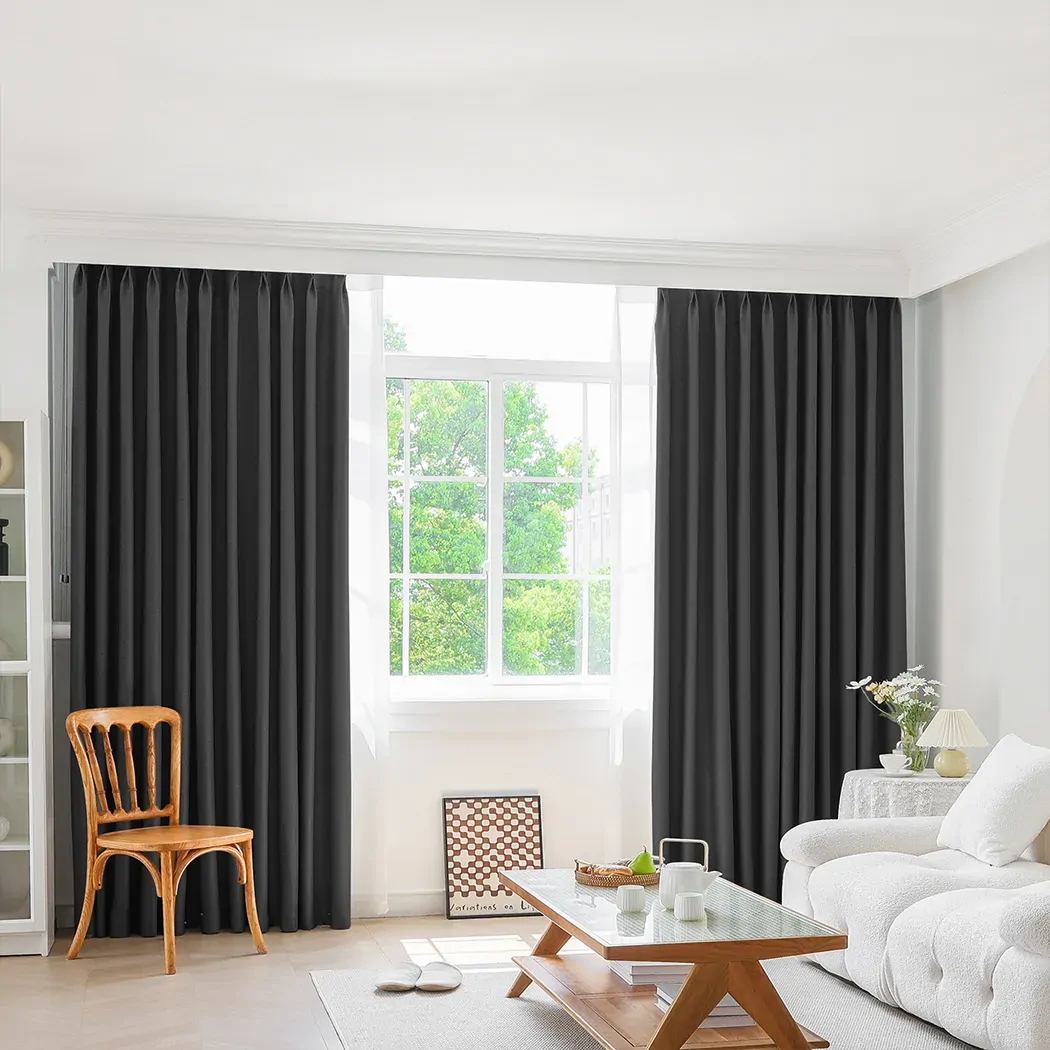 2xblockout curtains chenille 180x250 grey cd1016-180x250-dg Price