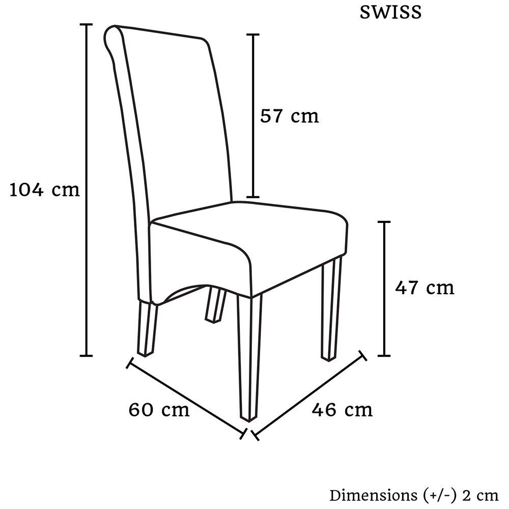 2x Wooden Frame Black Leatherette Dining Chairs with Solid Pine Legs Price