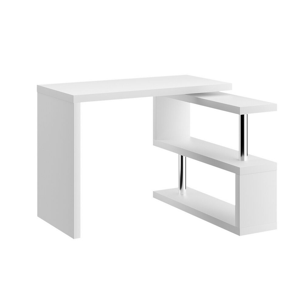 Computer Desk L-Shape Bookshelf White Price