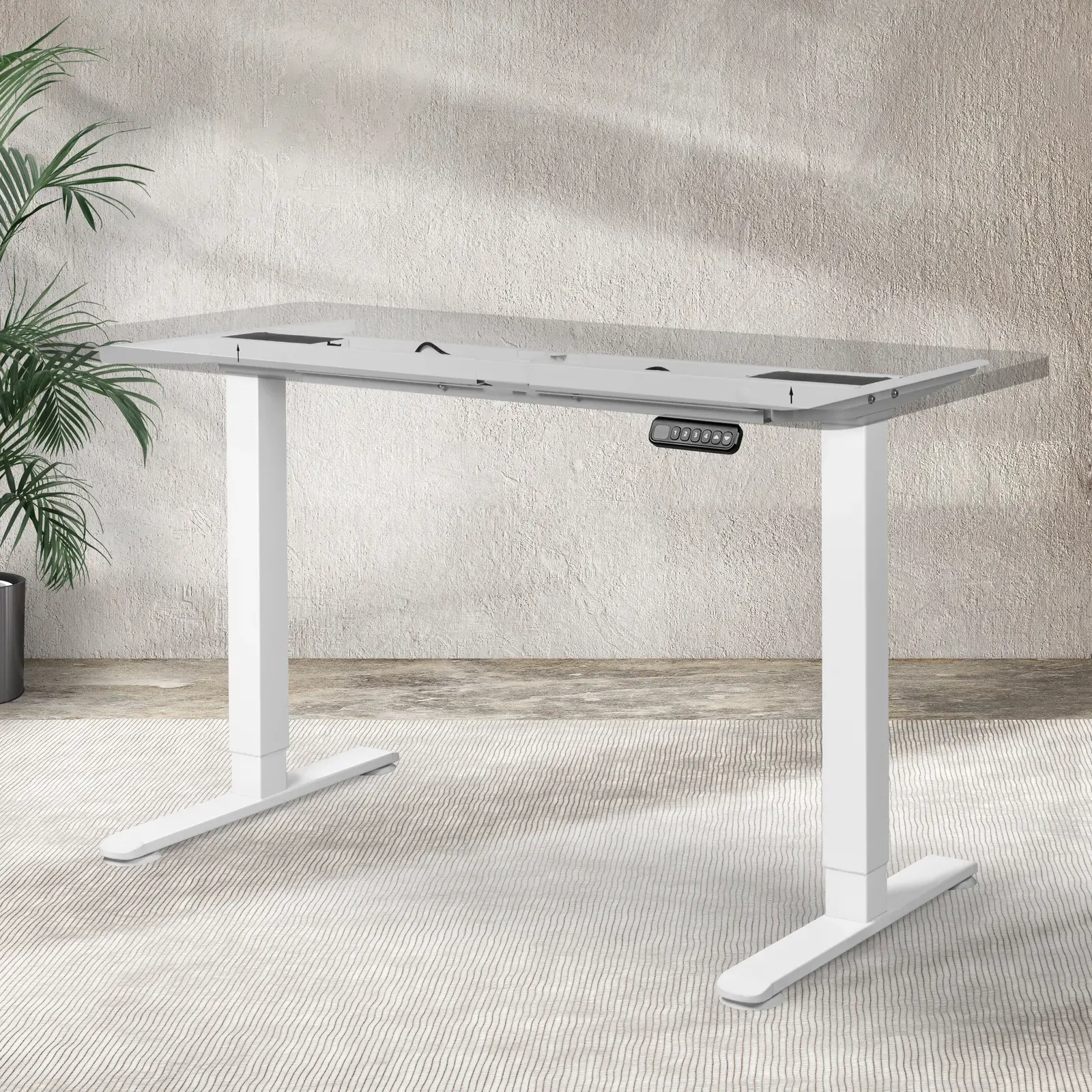 Motorised Standing Desk Frame White Dual Motor Price