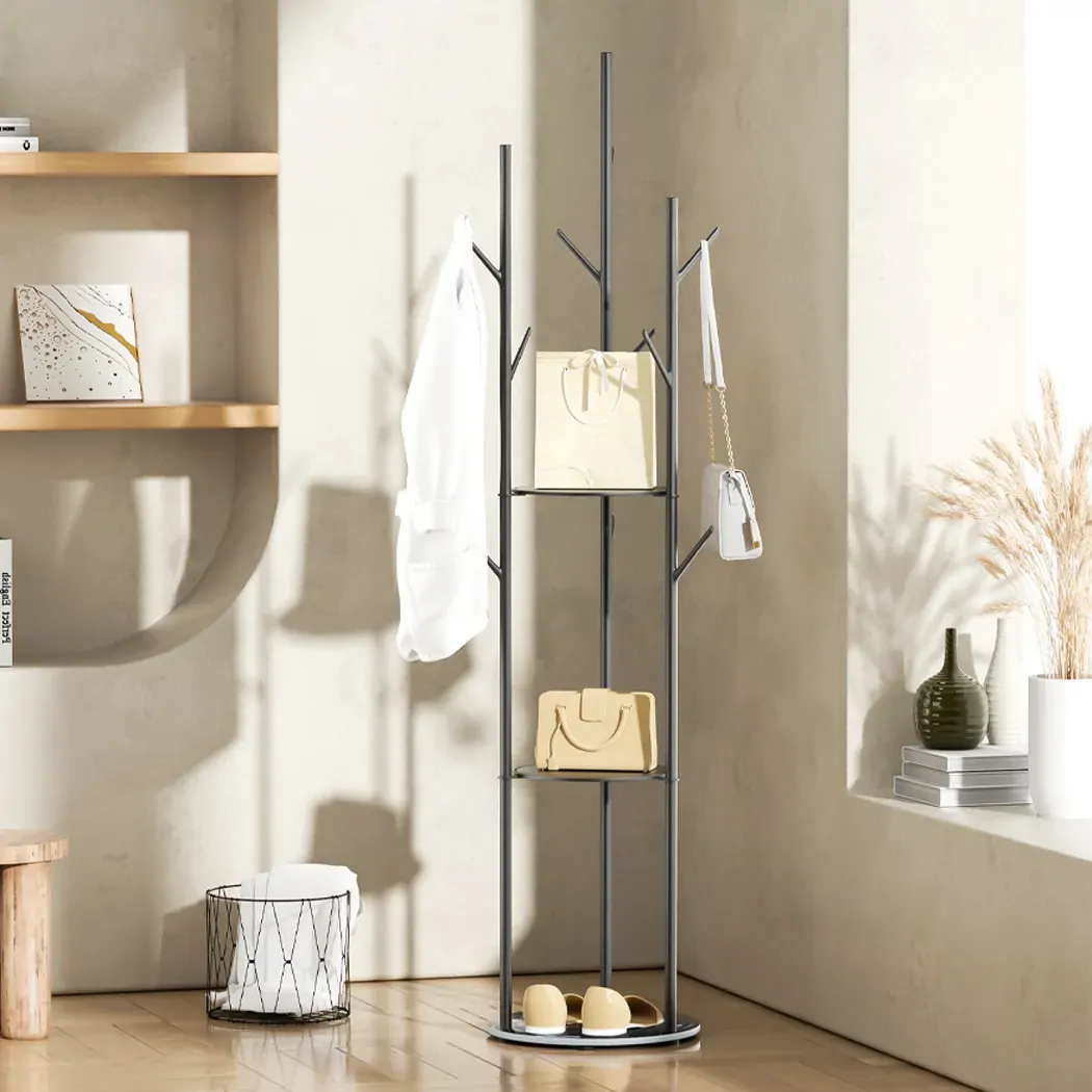 Coat Rack Clothes Stand 8 Hook Organizer Black Price