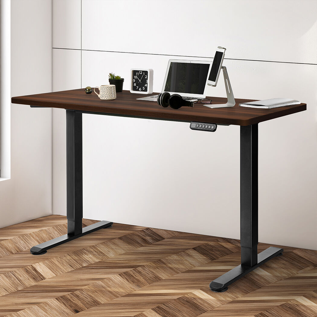 Motorised Standing Desk Adjustable 140cm Walnut 1000x 1MM Price