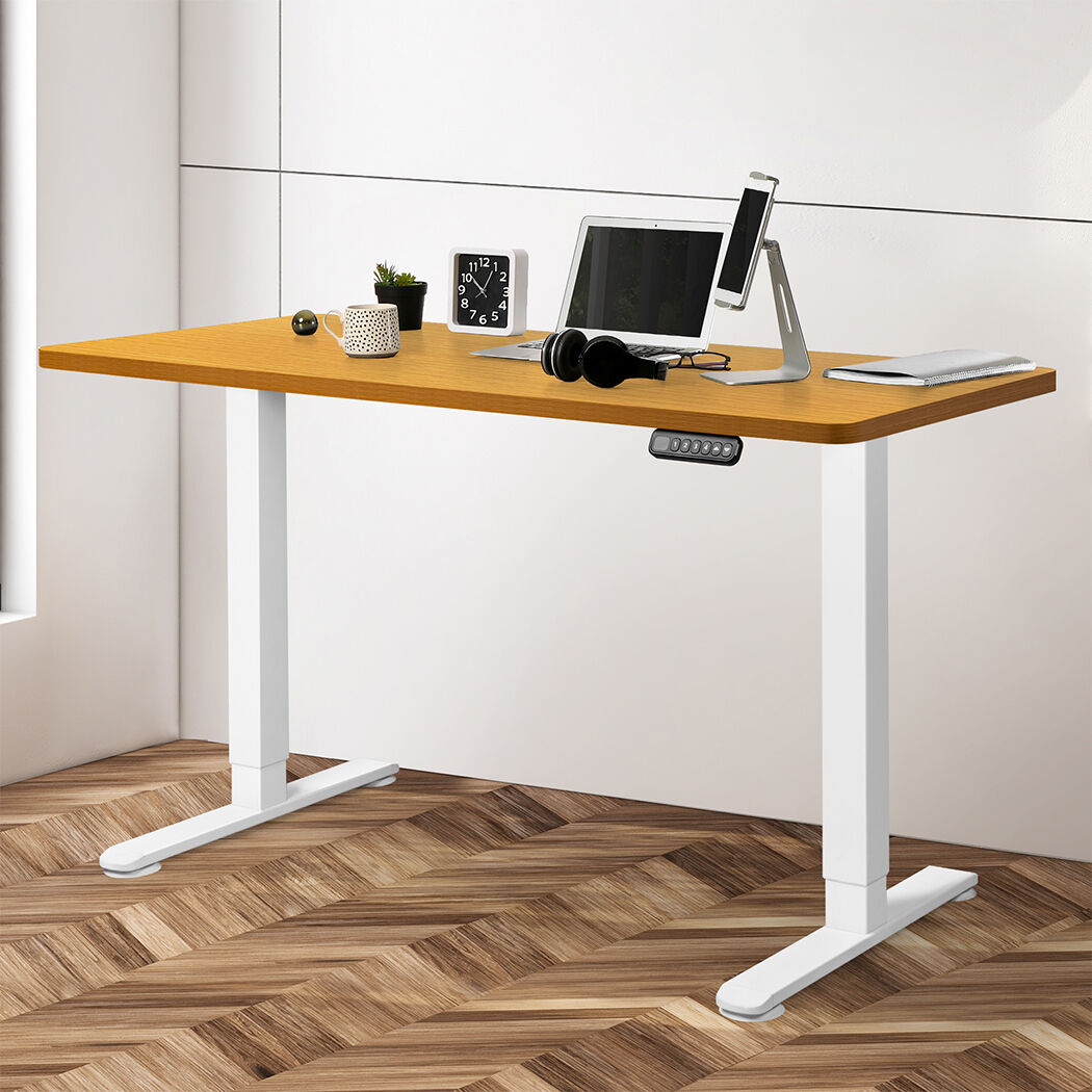 Motorised Standing Desk Adjustable 140cm Natural 1000x 1MM Price
