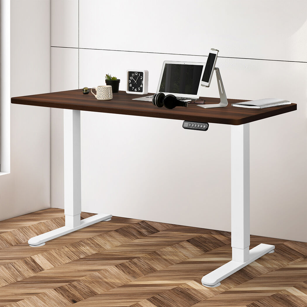 Motorised Standing Desk Adjustable 140cm Walnut 1000x 1MM Price