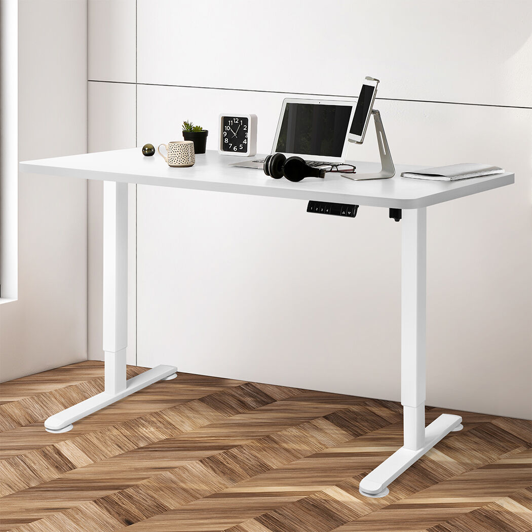 Motorised Standing Desk Adjustable 140cm White 1000x 1MM Price