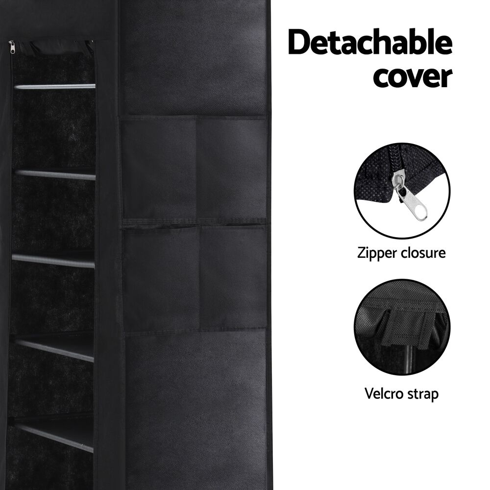 Artiss Shoe Rack Cabinet Removable Cover 10 tier Black Price