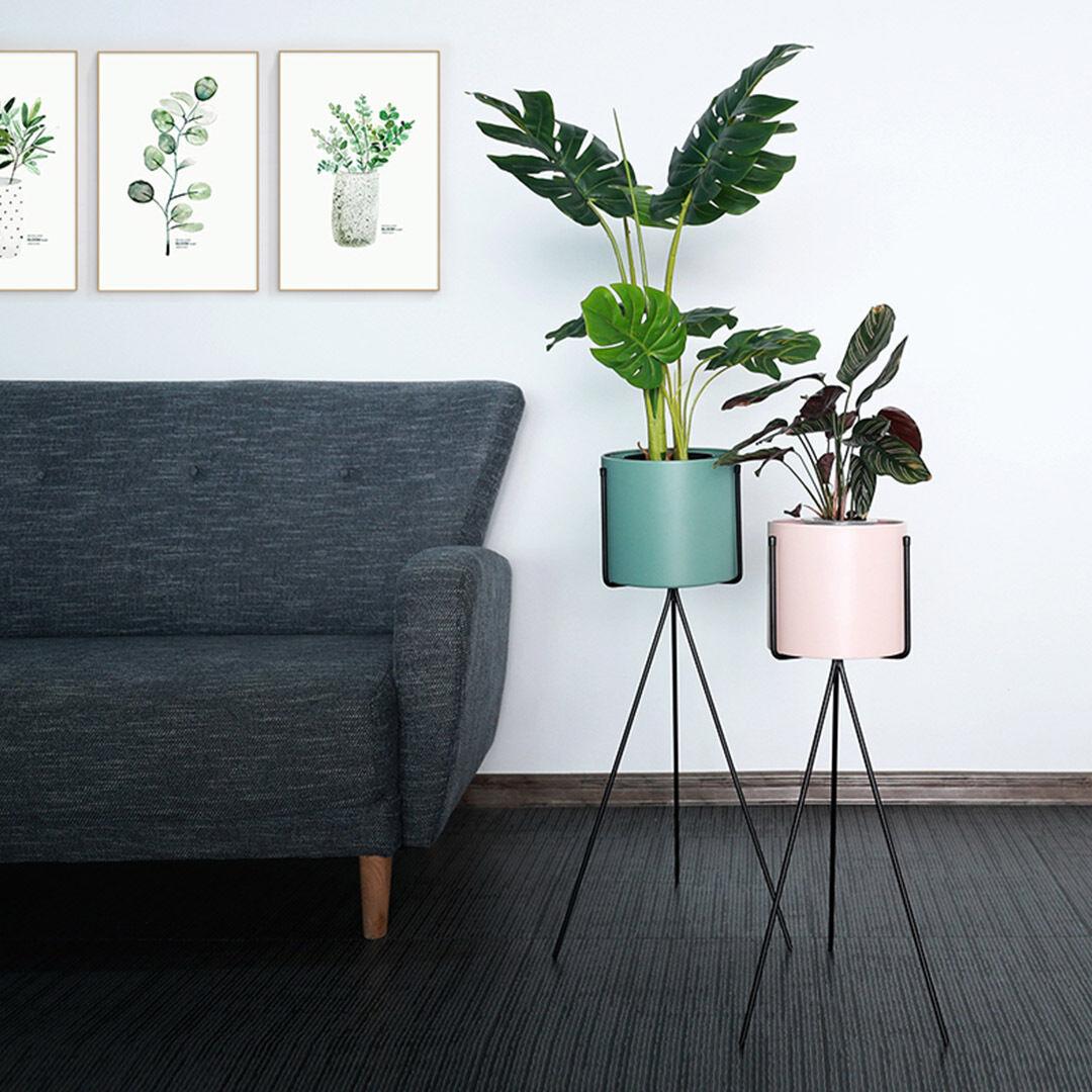 4x 70cm tripod flower pot plant stand with pink flowerpot holder rack indoor display Price