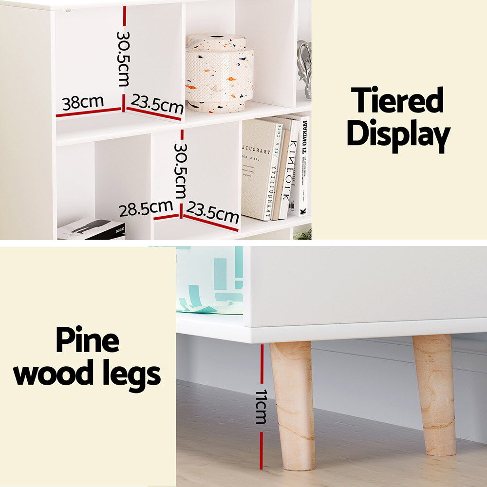 Artiss Bookshelf 3 Tiers 10 Cubes - CORA White Price