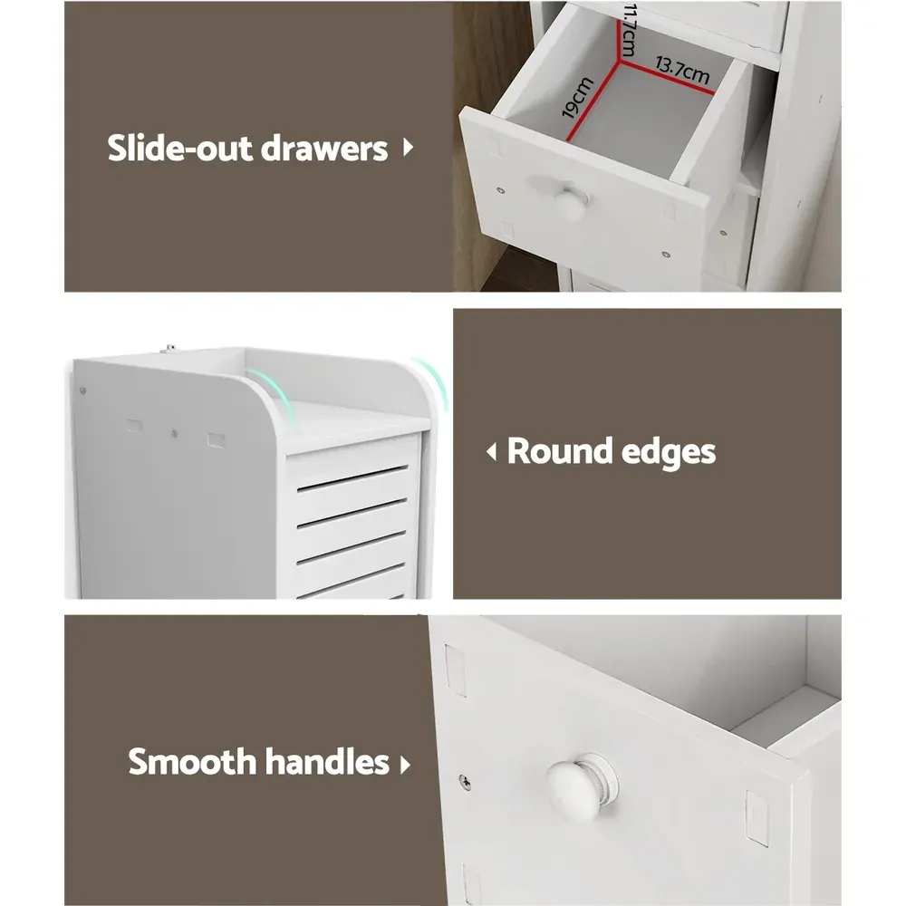 Bathroom Toilet Storage Cabinet Laundry Tallboy Cupboard Slim Corner Price