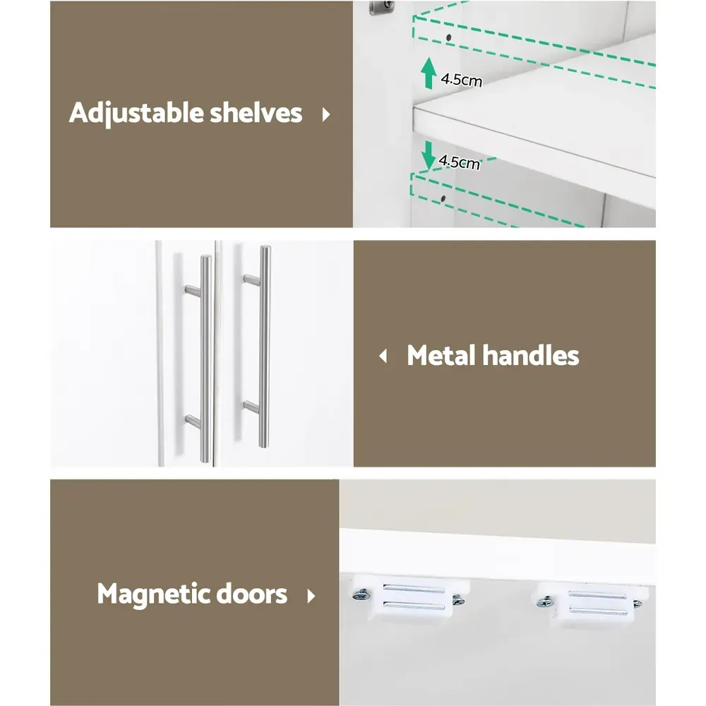 2 Door Buffet Sideboard Cupboard Cabinet Pantry White Price