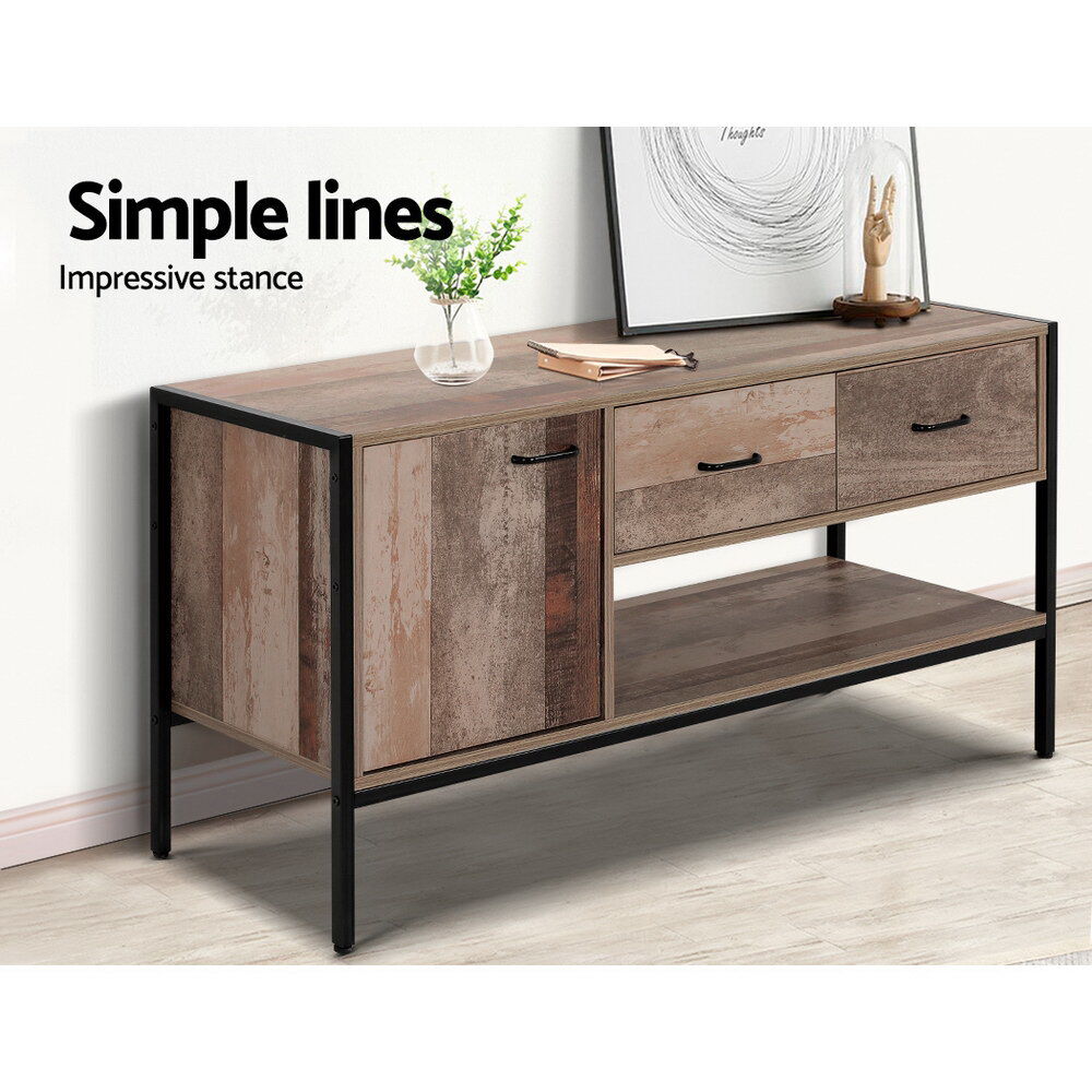 Artiss TV Stand Entertainment Unit Storage Cabinet Industrial Rustic Wooden 120cm Price