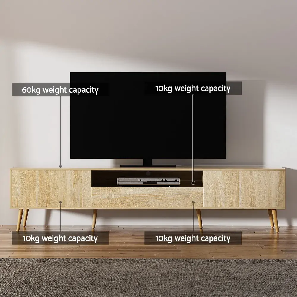 Entertainment Unit Alex TV Cabinet Storage Drawers 200CM Price