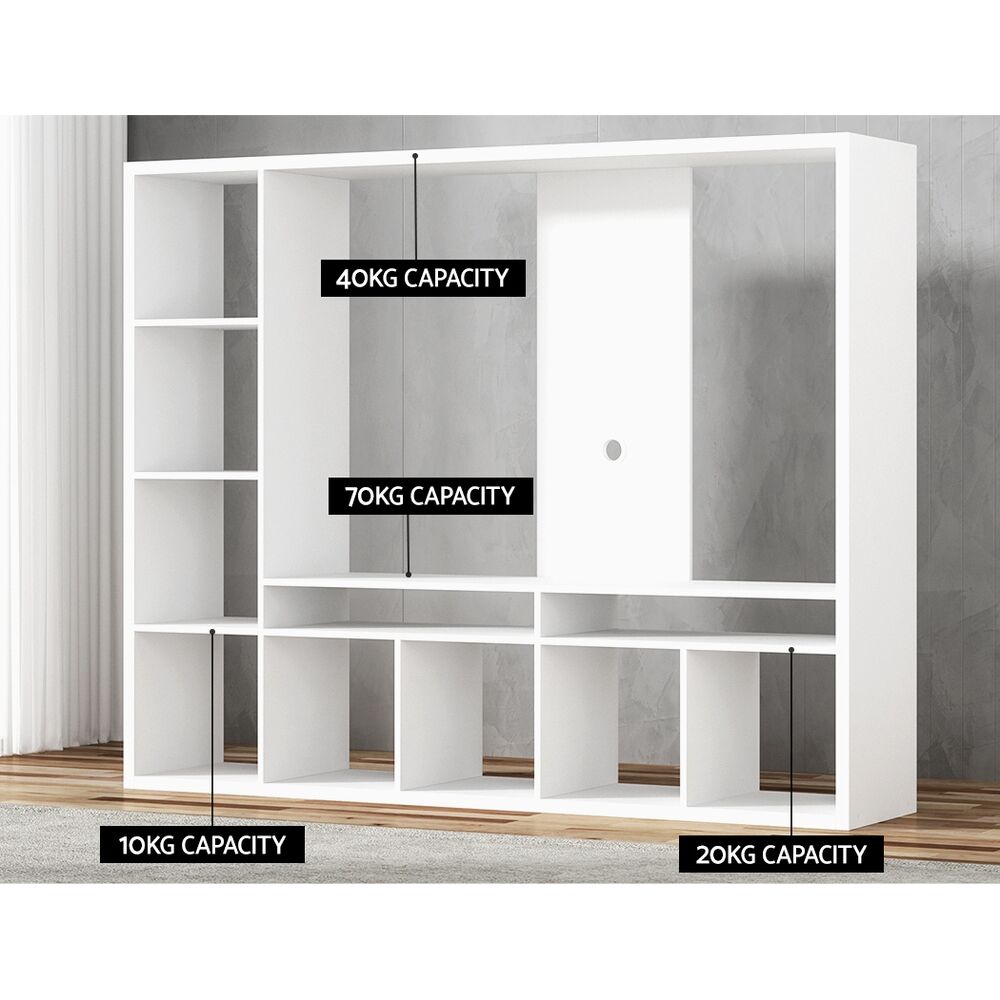 Artiss Entertainment Center Unit TV Stand TV Cabinet Open Shelves 183CM White Price