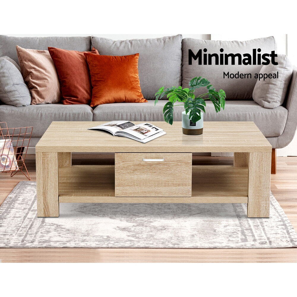 Coffee Table 1 Drawer Oak Maxi Price