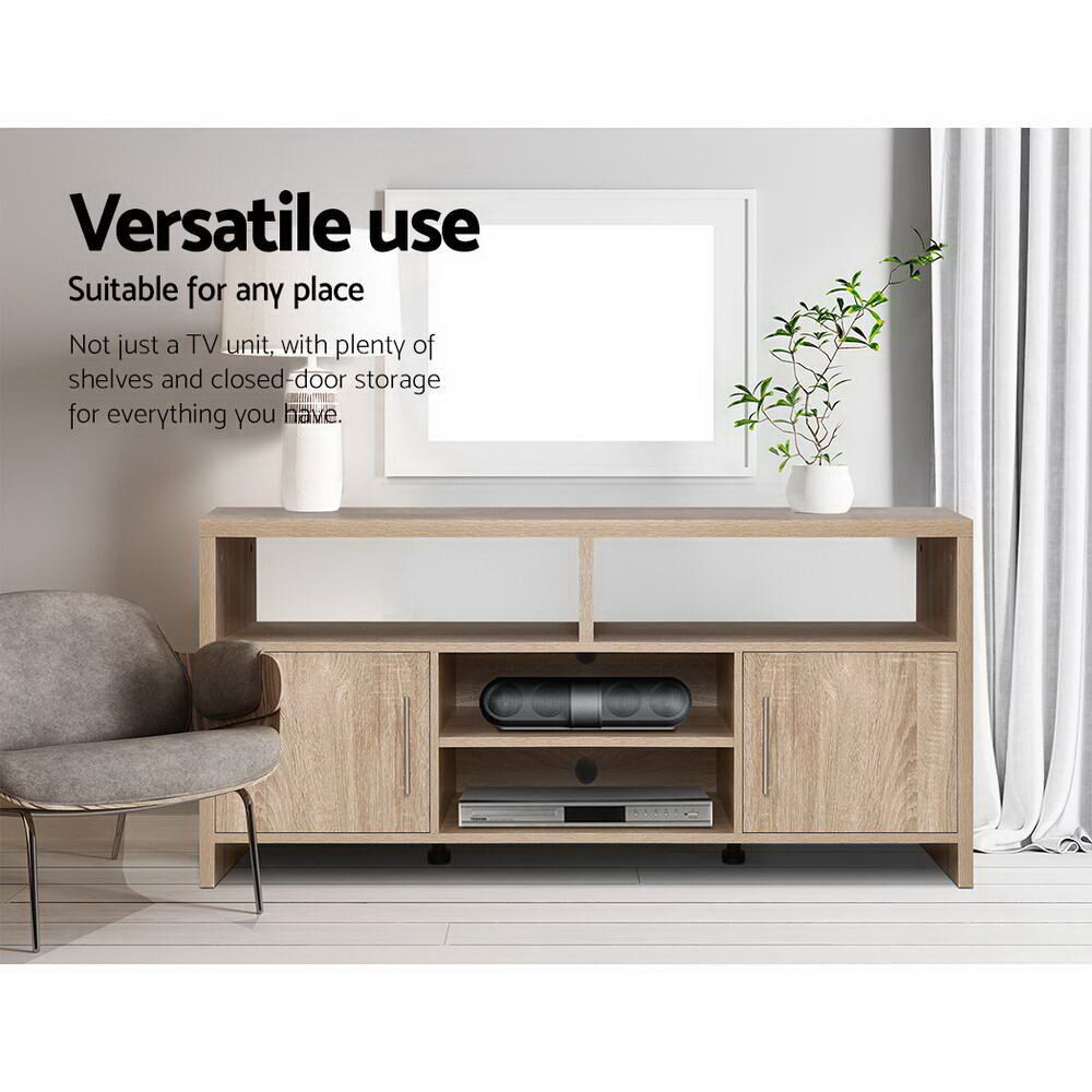 Artiss TV Cabinet Entertainment Unit 140cm Oak Ken Price