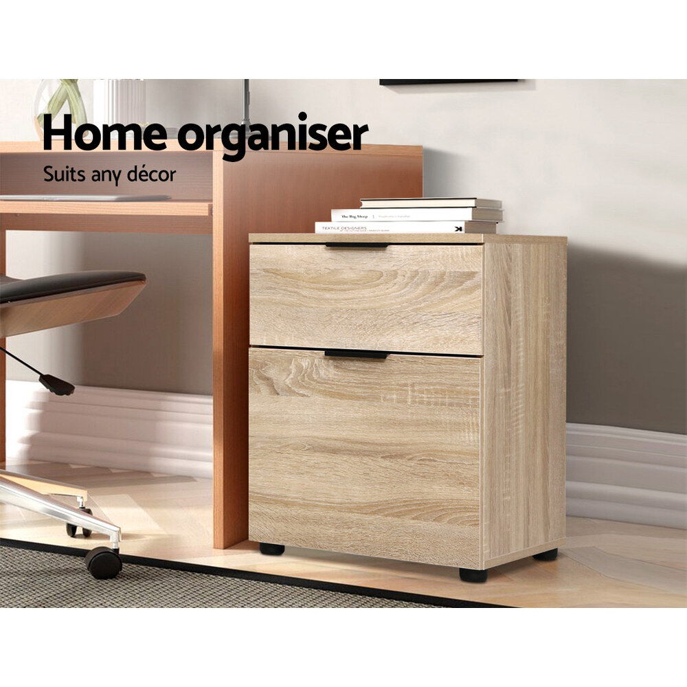 Artiss Filing Cabinet 2 Drawer Office Storage Organiser Price