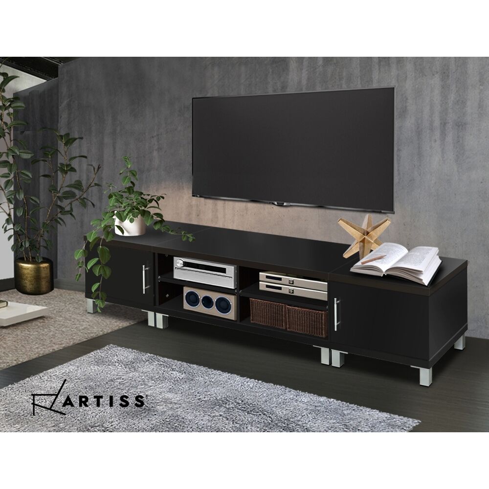 Artiss TV Cabinet Entertainment Unit 190cm Black Danson Price