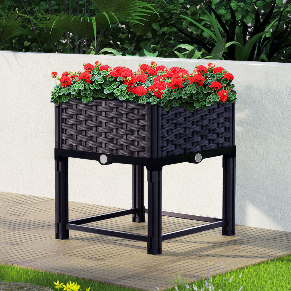 Green Fingers Garden Bed 40x40x23cm PP Planter Box Raised Container Growing Herb Price