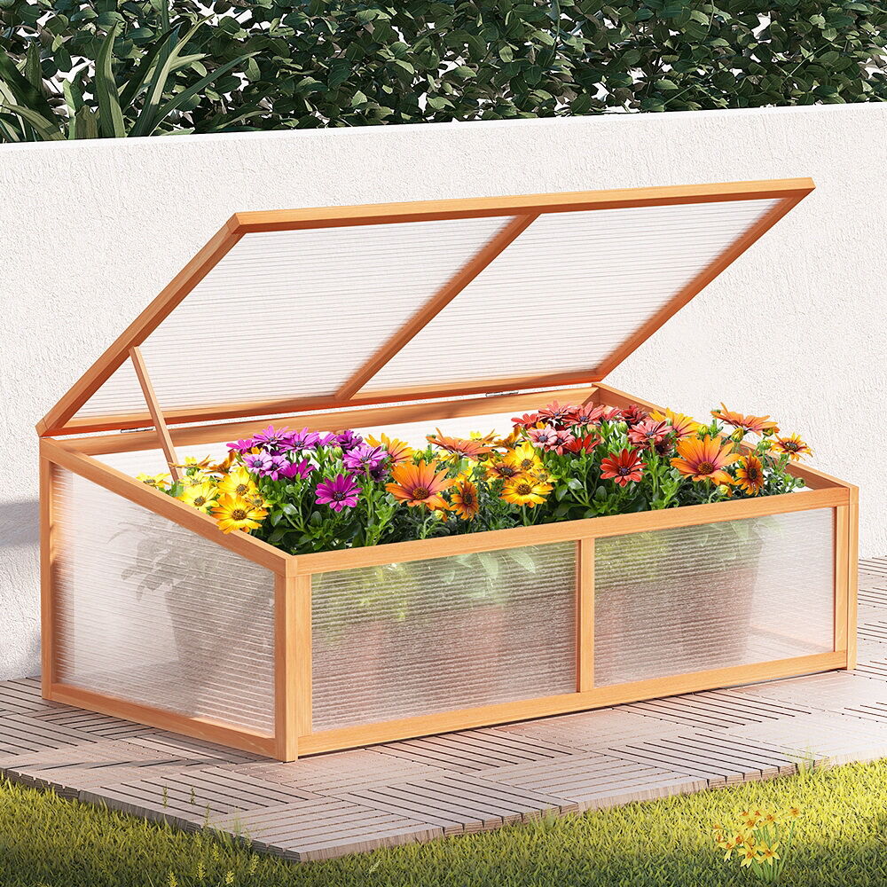 Green Fingers Garden Bed 110x58x42cm Wooden Planter Box Raised Container Growing Price