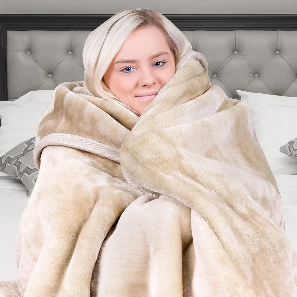 Hill Faux Mink Blanket 800GSM Heavy Double-Sided Price