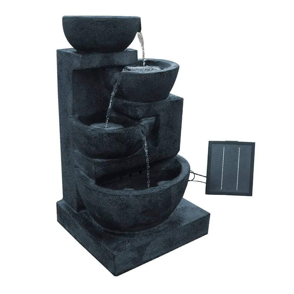 4 Tier Solar Powered Water Fountain with Light Price