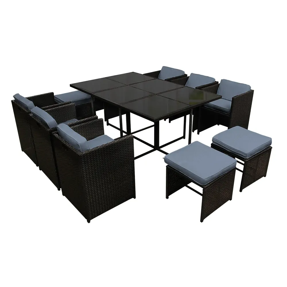 11 Piece PE Wicker Outdoor Dining Set Price