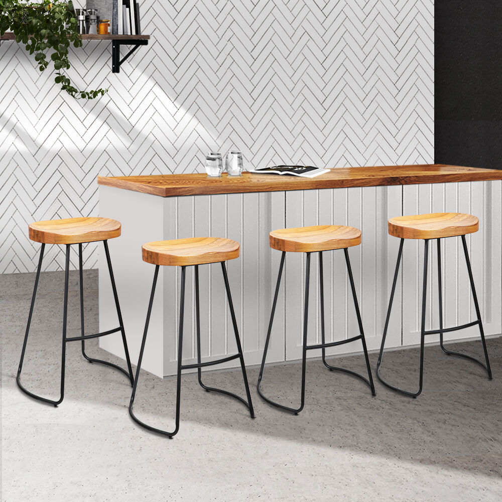 Backless Elm Wood Bar Stools Price