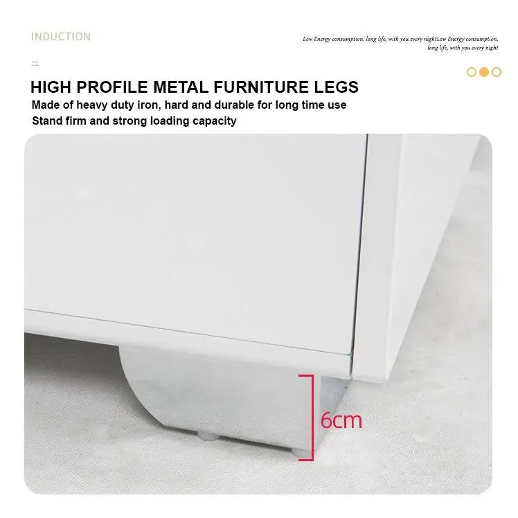 Wembley Smart Bedside Tables Side 3 Drawers Wireless Charging USB Nightstand LED Light AU Black Price