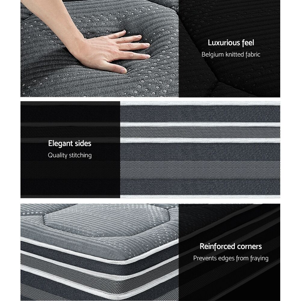 Batesville 35CM Mattress Bed 7 Zone Dual Euro Top Pocket Spring Medium Firm Price