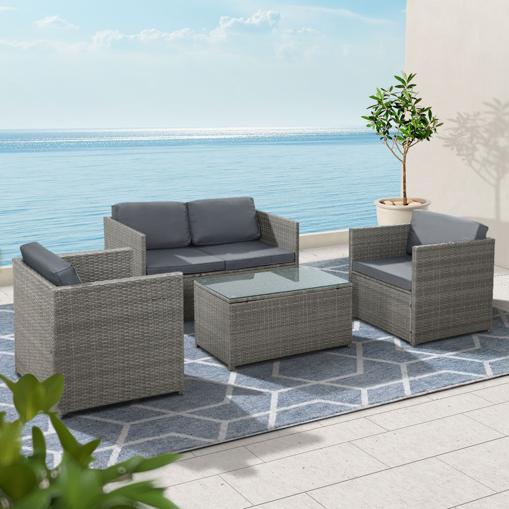 Outdoor Furniture Sofa Set Wicker Lounge Setting Table Chairs Price