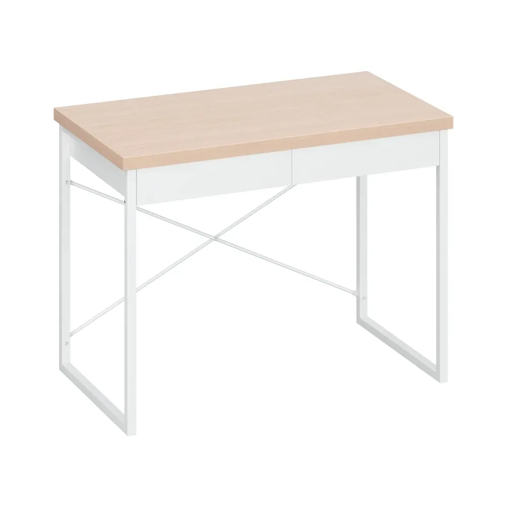 Metal Desk with Drawer - Wooden Top Price