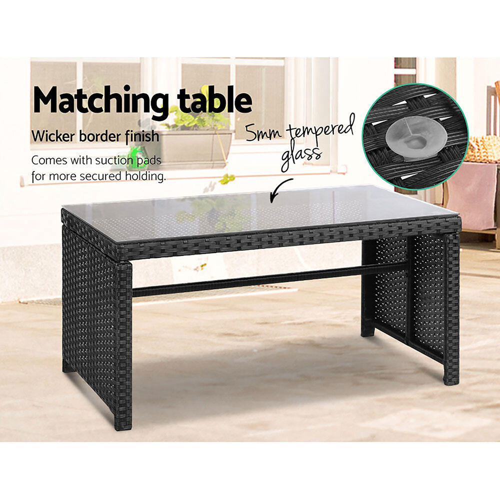 Set of 4 Outdoor Lounge Setting Rattan Patio Wicker Dining Set Price