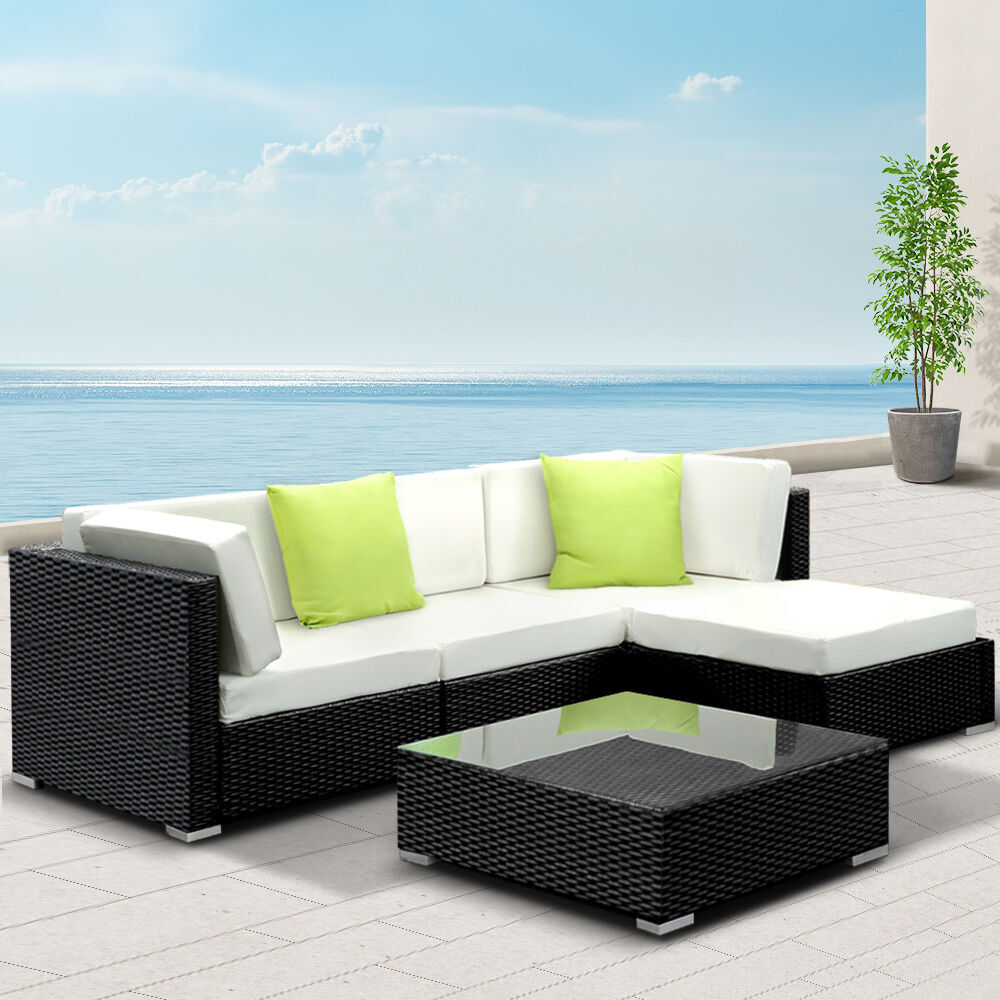 Gardeon 10-Piece Outdoor Sofa Set Wicker Couch Lounge Setting Cover Price