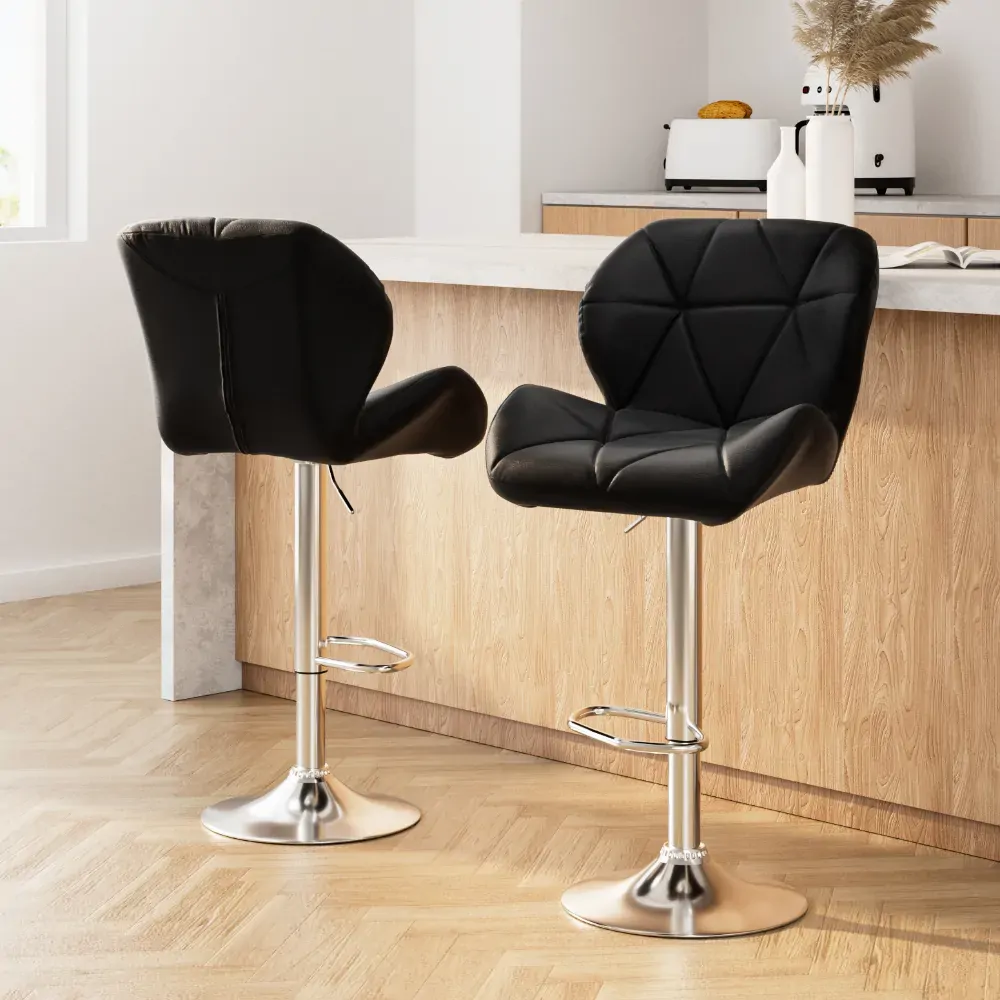 Kitchen Bar Stools - Black and Chrome Price