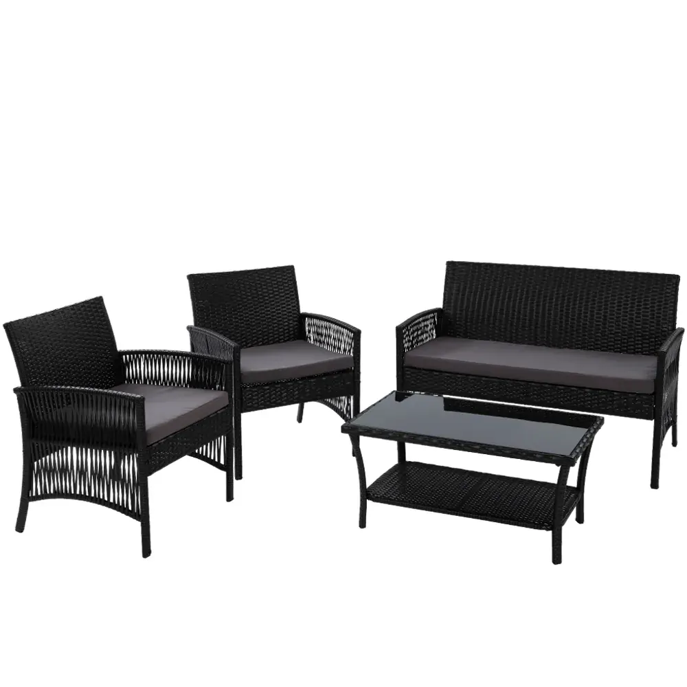 4 PCS Outdoor Furniture Lounge Setting Wicker Dining Set Price