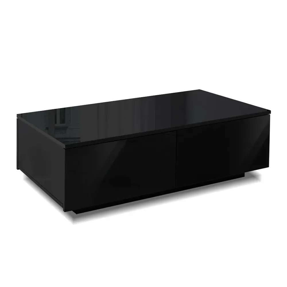 Modern Coffee Table 4 Storage Drawers High Gloss Living Room Furniture Price