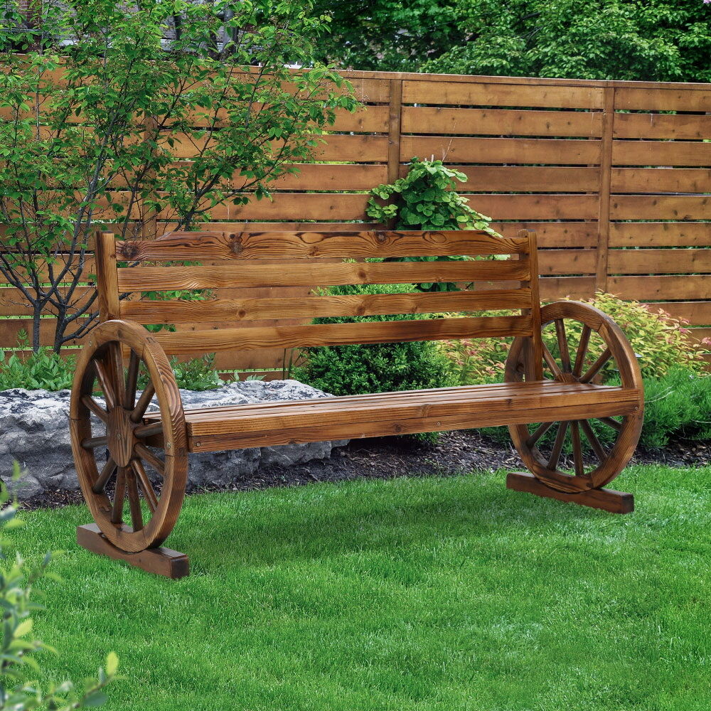 Garden Bench Wooden Wagon Chair Outdoor Furniture Backyard Lounge Price